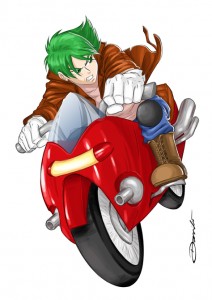 Motoqueiro anime/mangá (estudo) - by Danilo Aroeira